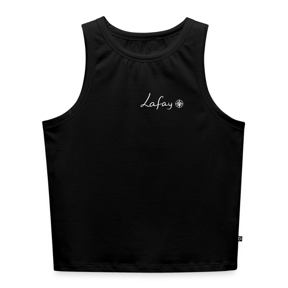 Débardeur cropped femme bio - noir
