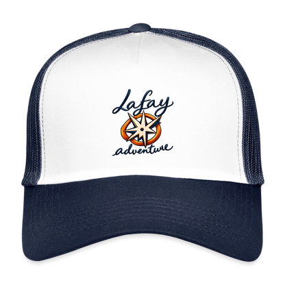 Casquette trucker enfant - blanc/marine