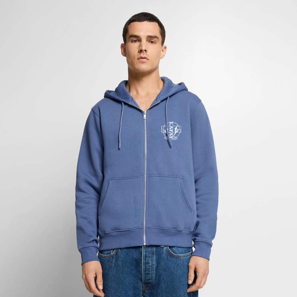 Veste à capuche Premium Homme - bleu pigeon