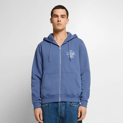 Veste à capuche Premium Homme - bleu pigeon