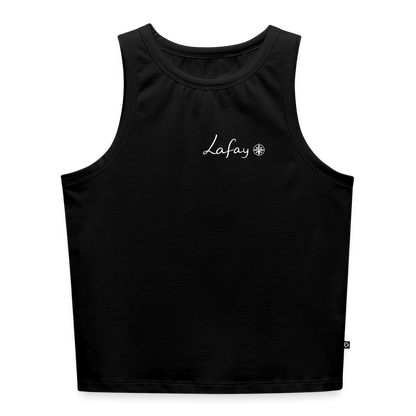 Débardeur cropped femme bio - noir