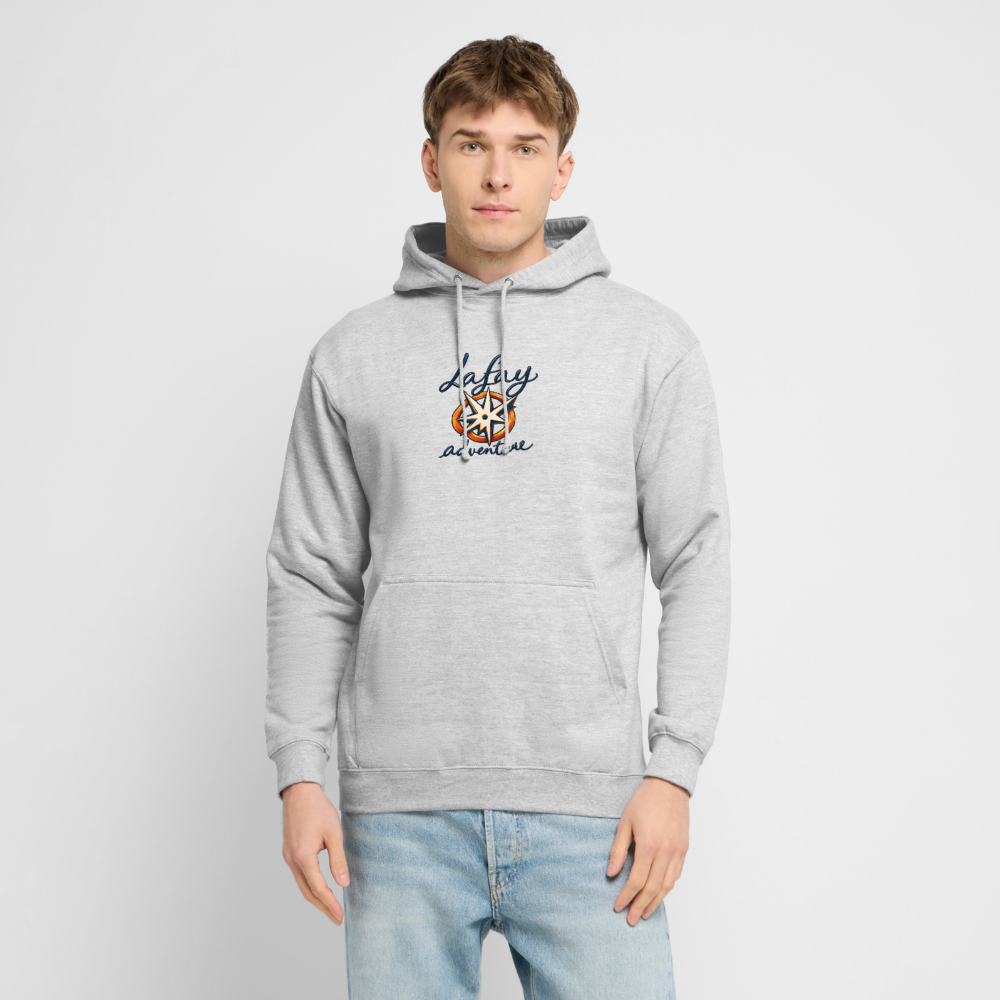 Sweat-shirt à capuche unisexe - gris clair chiné