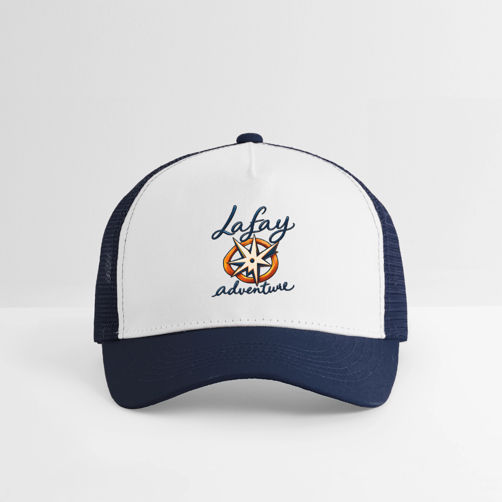 Casquette trucker enfant - blanc/marine