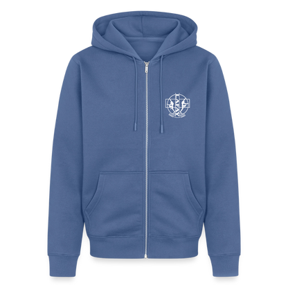 Veste à capuche Premium Homme - bleu pigeon