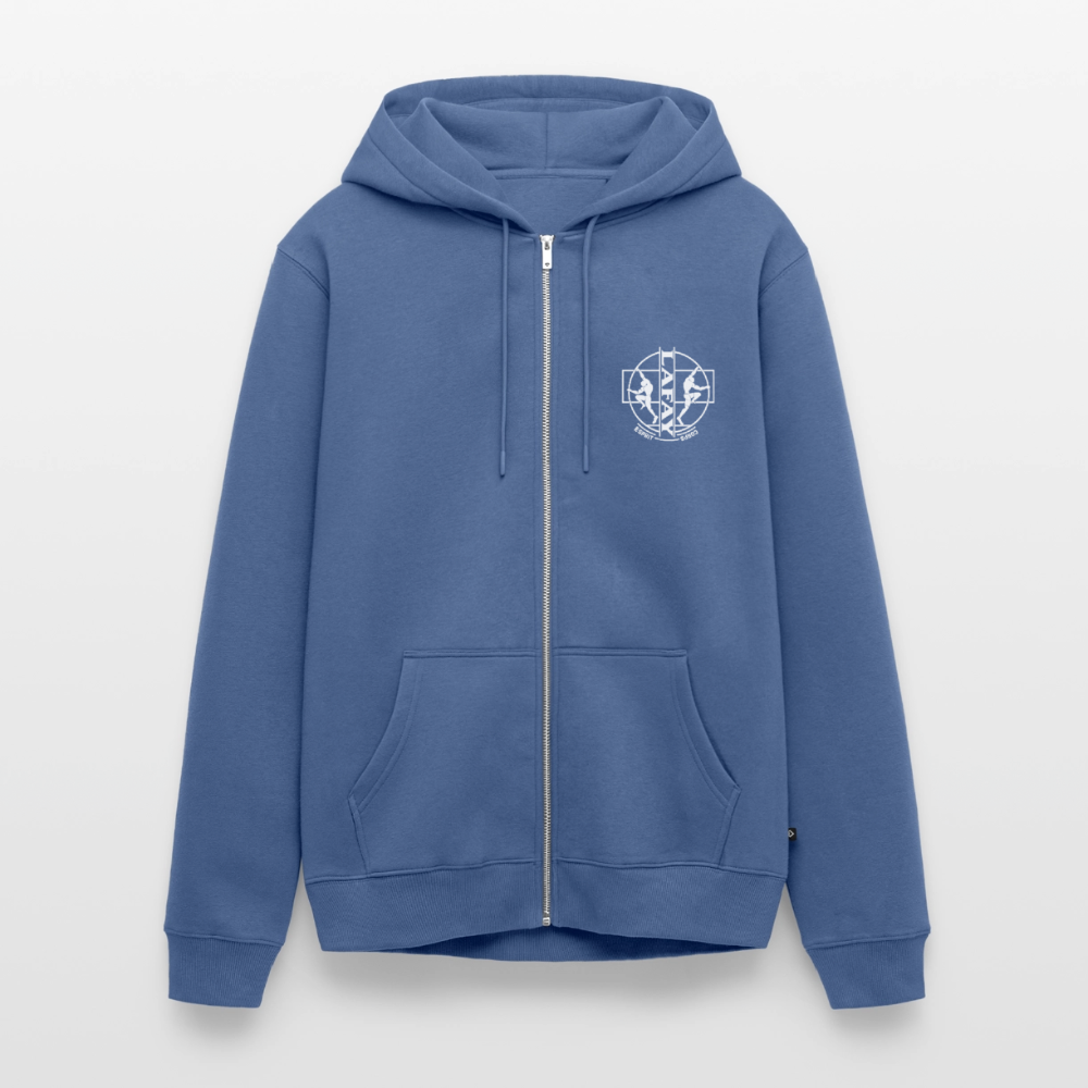 Veste à capuche Premium Homme - bleu pigeon